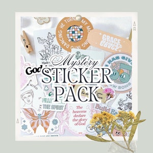 Mystery Christian Sticker Pack | Christian Stickers | Bible Verse Stickers | Faith Stickers | Jesus Stickers | Aesthetic Journal Stickers