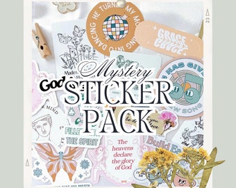 Mystery Christian Sticker Pack | Christian Stickers | Bible Verse Stickers | Faith Stickers | Jesus Stickers | Aesthetic Journal Stickers