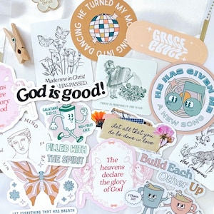 Build Your Own Christian Sticker Pack | Christian Stickers | Bible Verse Stickers | Faith Stickers | Aesthetic Stickers | Vinyl Stickers