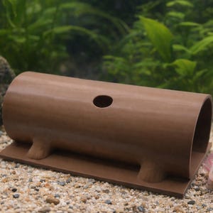 Tunnel per acquario in stile tronco naturale: nascondiglio perfetto per Cory, Pleco e Axolotl. Imitazione del tunnel dell'habitat naturale da esplorare e nascondere