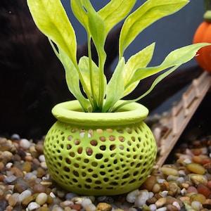 Aquarium Plant Pot Holder. Plant Holder For Aquatic Plants. Promoting Healthy Root Growth. Fish Tank Aesthetic. Fast Shipping From Canada.