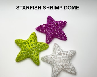 Aquarium Starfish Shrimp Dome Decor. Shrimp Home Hide Out. Starfish Shrimp Dome. Shelter for Shrimps to Hide. Aquarium Safe Plastic.