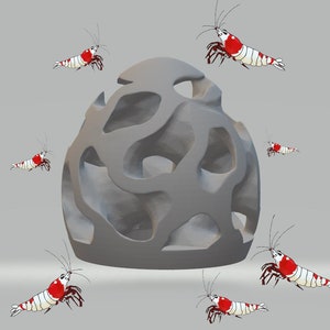 Shrimp Cave for Shrimp Hiding, Shelter and Breeding, Fast Delivery Cave STL File for 3D Printing Digital Download, No Physical Product