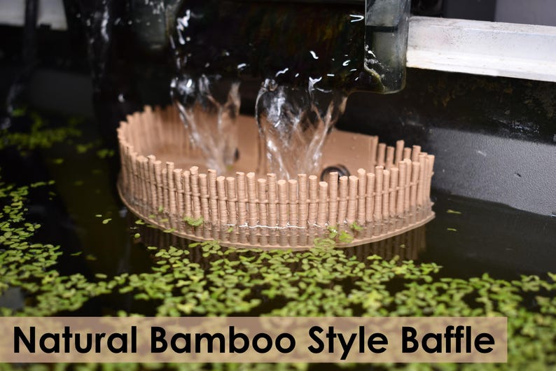 Bamboo Style Aquarium Baffle for HOB Filters. Gentle Flow Output. Betta ...