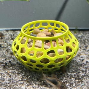Plant Holder For Aquatic Plants. Unique Designed Aquarium Plant Pot. Promoting Healthy Root Growth. Enhances Natural Fish Tank Aesthetic.