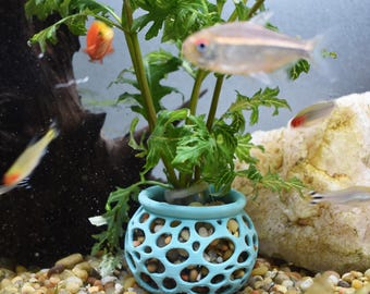 Aquarium Plant Pot Holder. Plant Holder For Aquatic Plants. Promoting Healthy Root Growth. Fish Tank Aesthetic. Fast Shipping From Canada.