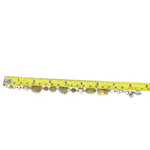 Brighton Silber Ton w / Blau und klare Kristalle Dekorative Link Charm Armband Bild 10