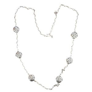 Brighton Serendipity Silverplate Circle Disc Pendant Necklace 40" Women Jewelry image 1