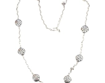 Brighton Serendipity Silverplate Circle Disc Pendant Necklace 40"  Women Jewelry