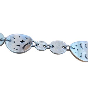 Brighton Silber Ton w / Blau und klare Kristalle Dekorative Link Charm Armband Bild 7