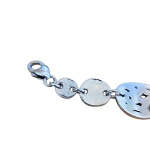 Brighton Silber Ton w / Blau und klare Kristalle Dekorative Link Charm Armband Bild 6