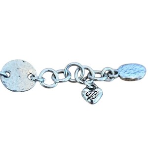 Brighton Silber Ton w / Blau und klare Kristalle Dekorative Link Charm Armband Bild 9