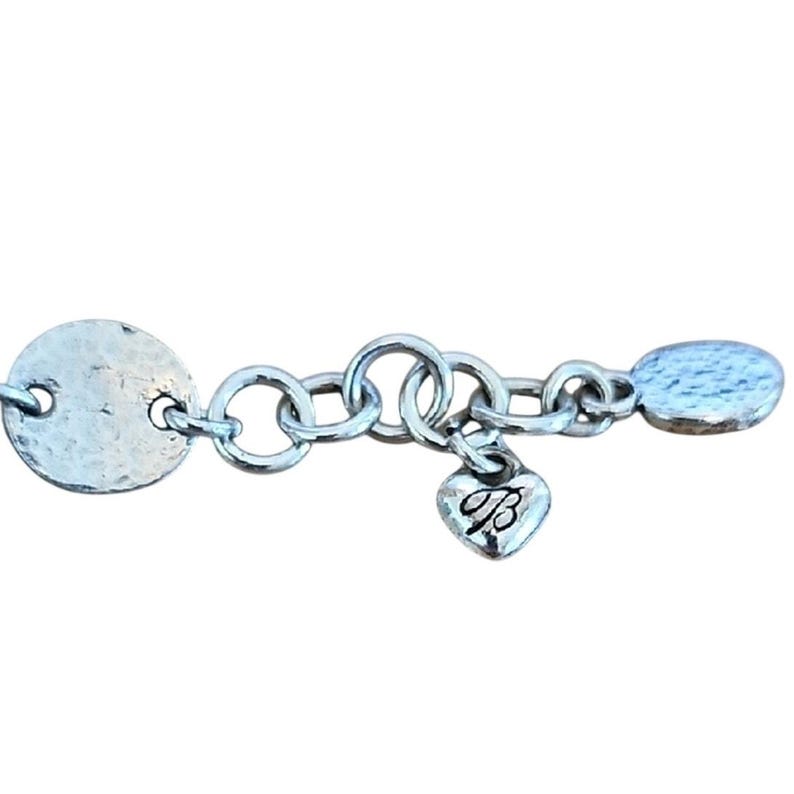 Brighton Silber Ton w / Blau und klare Kristalle Dekorative Link Charm Armband Bild 9