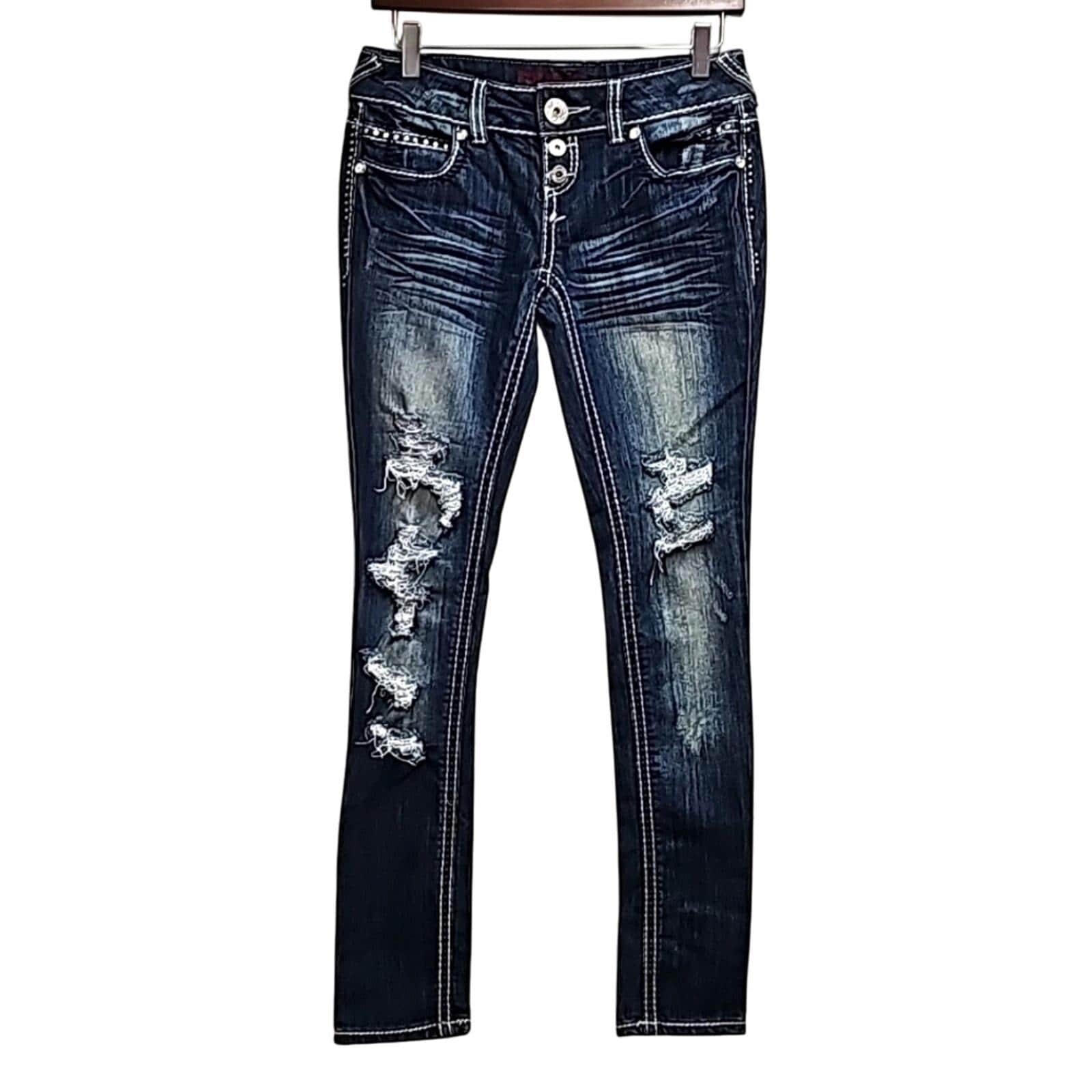 Y2k rhinestone jeans - Etsy 日本