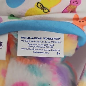 Build-a-Bear 2022 Floral Plush Bunny Original BAB Bunny Peeps Pajamas 16" image 9