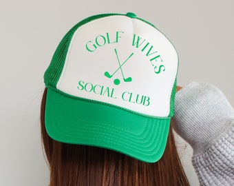 Golf Wives Social Club Trucker Hat - Groene Golf Lover-pet