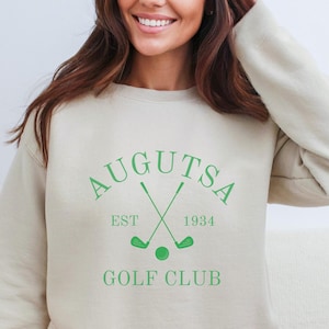 Bluza Augusta dla fana golfa Prezent dla miłośnika golfa Bluza Augusta Golf Club dla golfisty Koszulka Vintage Golf Tournament Sweater Golf Party