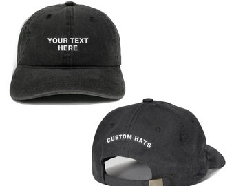 Make your Own Hat Custom Embroidered Dad Hat Custom Logo Hat For Business Front and Back Embroidered Hat Personalized Hat Custom Gift Hat