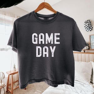 Game Day Crop for Tailgate Shirt for Baseball Game Crop for Football Crop Top Game Day Shirt Custom Team Color Crop Top for Sport Lover Crop