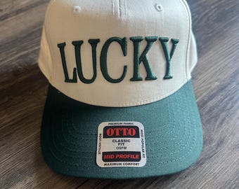 Lucky Hat for St. Patrick’s Day Hat Embroidered  St. Patrick's Day Gift Unisex Hat for St. Pattys Day Gift,  Luck Hat Green Irish Hat