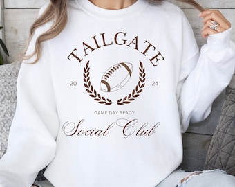 Tailgate Social Club Sweatshirt for Game Day Social Club Football Sweatshirt Gift for Football Fan Crewneck for Tailgate Shirt for Game Day