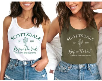 Bachelorette Party Tank Top Custom Scottsdale Tank Top for Bachelorette Party Nashville Custom Racerback Tank Bachelorette Shirt Custom City