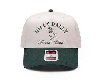 Dilly Dally Hat Embroidered Hat Funny Goose Hat for Vacation Hat for Her Summer Hat Dilly Dally Social Club Hat for Lake Trucker Hat for Her