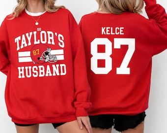 Taylor’s Husband Sweatshirt Red Kelce 87 Crewneck Taylor and Travis Sweatshirt Taylor's Red Jacket Look Taylor Football Sweatshirt