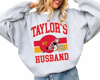 Taylor and Travis Sweatshirt, Taylor's Husband Sweatshirt, Kansas City Crewneck, Football Era Sweatshirt Taylor Fan Vintage Game Day Shirt