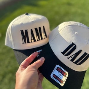 Boné "Mamãe": Boné Trucker Vintage Bicolor - Presente para a Mamãe imagem 4