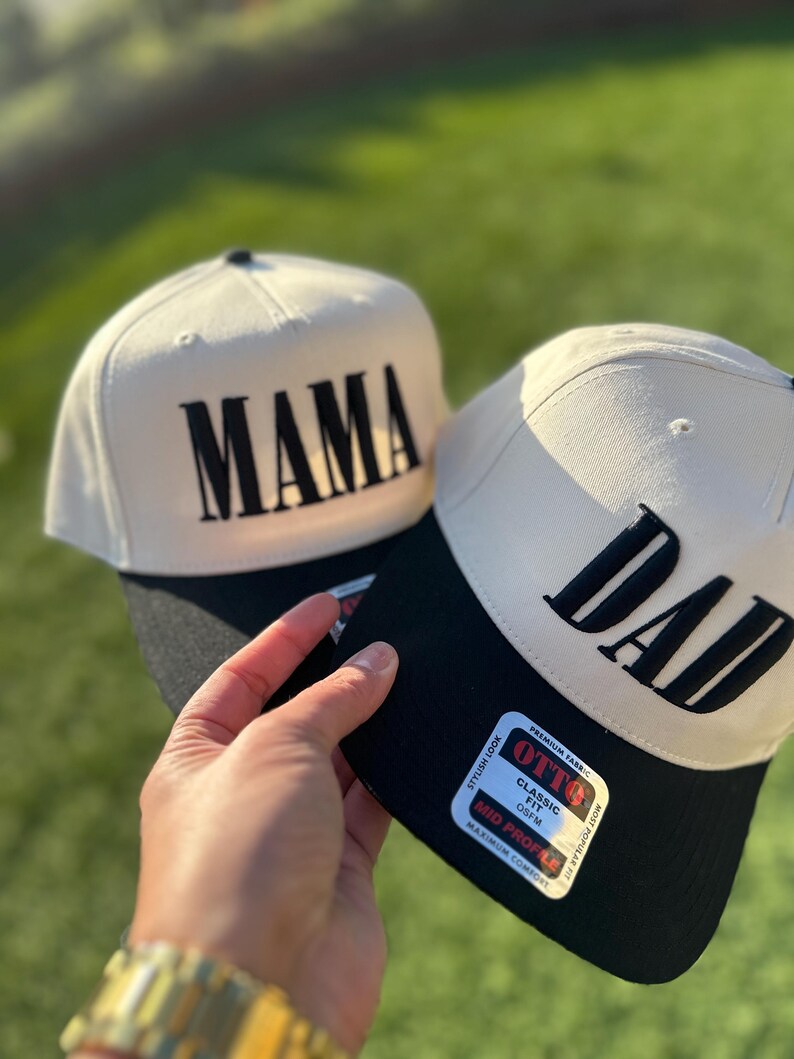Boné "Mamãe": Boné Trucker Vintage Bicolor - Presente para a Mamãe imagem 4