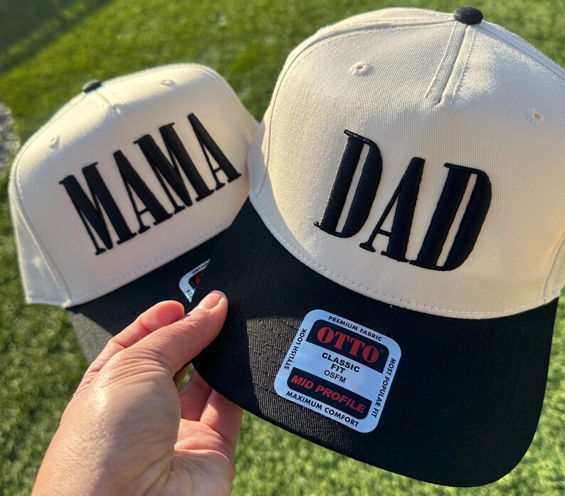 Boné "Mamãe": Boné Trucker Vintage Bicolor - Presente para a Mamãe imagem 2