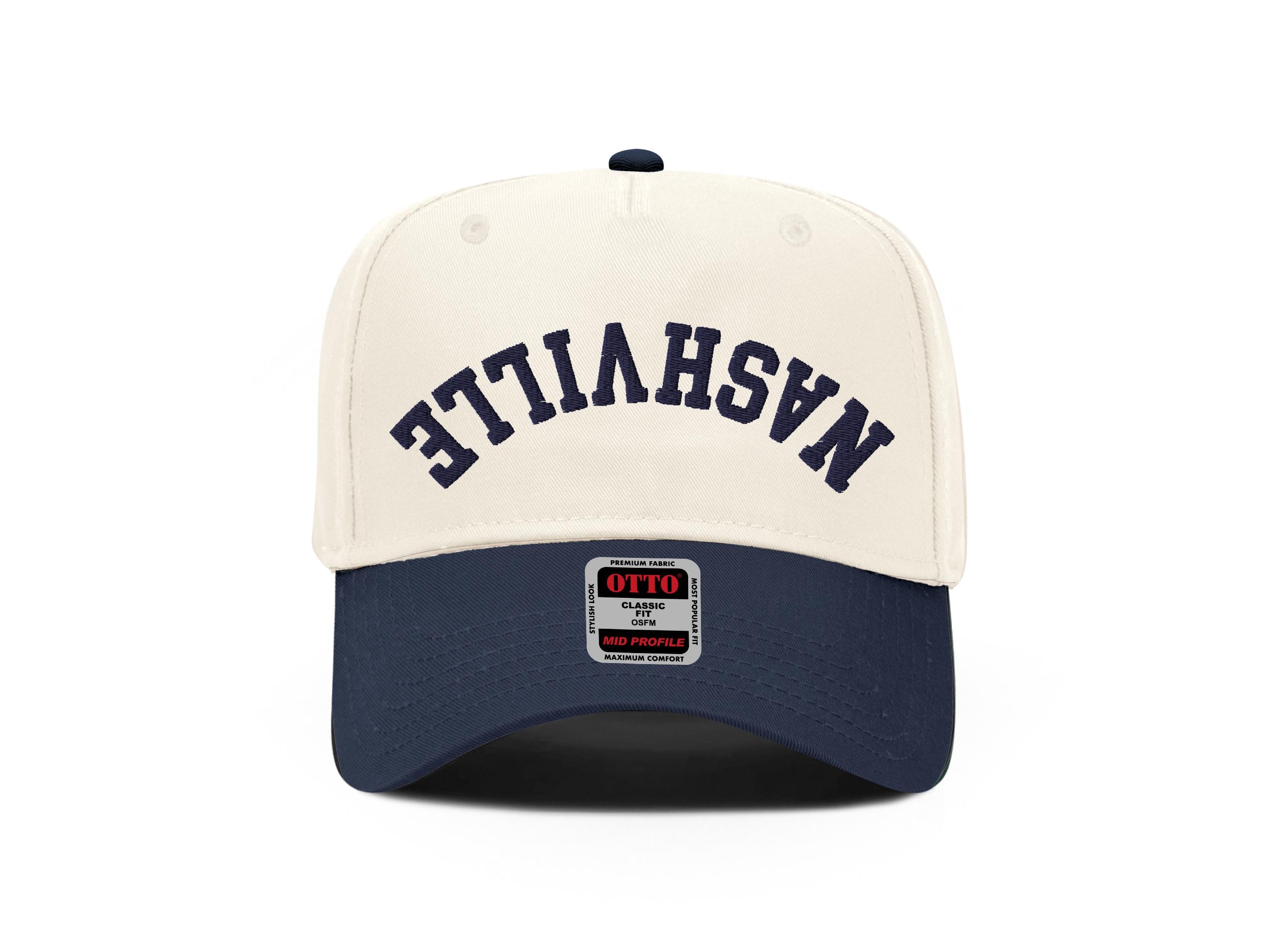 Upside Down Hat Custom Two Tone Embroidered Hat Upside Down