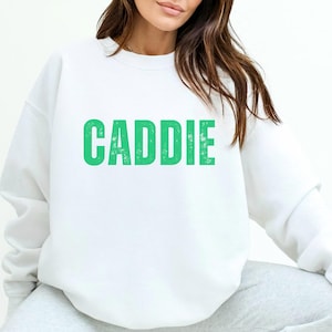 Bluza golfowa Caddie Vintage Prezent z okrągłym dekoltem dla miłośnika golfa Bluza dla golfisty Caddie Tee Vintage Golf Bluza Country Club Outfit