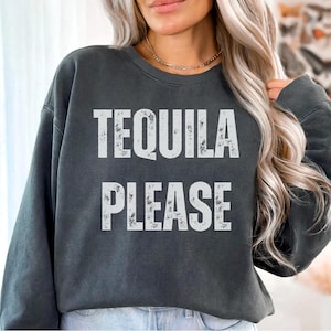 Moletom Tequila Vintage Tequila Please Moletom Margarita Lover Presente Moletom para Viagem ao México Moletom com gola redonda para Cinco de Mayo