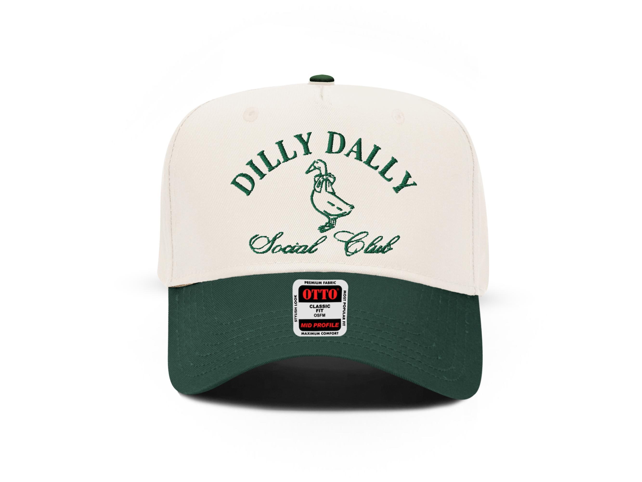 Dilly Dally Hat geborduurde hoed grappige gans hoed voor vakantie hoed voor haar zomer hoed Dilly Dally Social Club hoed voor Lake Trucker hoed voor haar