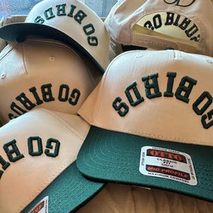 Upside Down Hat Custom Two Tone Embroidered Hat Upside Down City Hat Custom Team Hat Upside Down Nashville Hat Custom Dallas Hat Flipped Hat