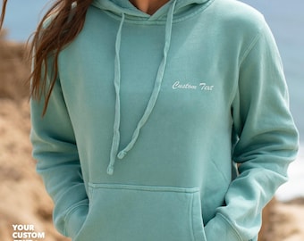 Custom Embroidered Hoodie, Vintage Monogram Sweatshirt