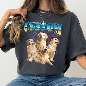 Dog Picture Custom Shirt Vintage 90s Bootleg Picture Shirt Retro Dog Photo Collage Shirt Pet Shirt Custom Vintage 90s Graphic Tee Dog TShirt