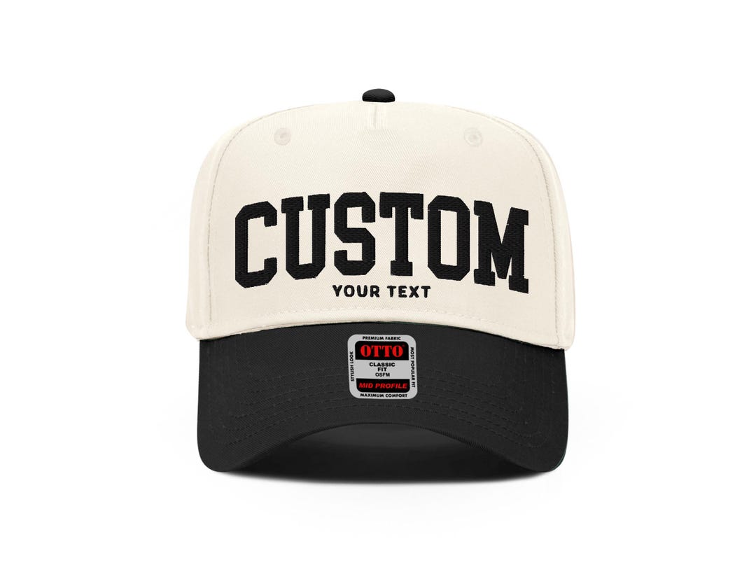Custom Two Tone Hat Embroidered Hat Five Panel Two Tone Custom Hat ...