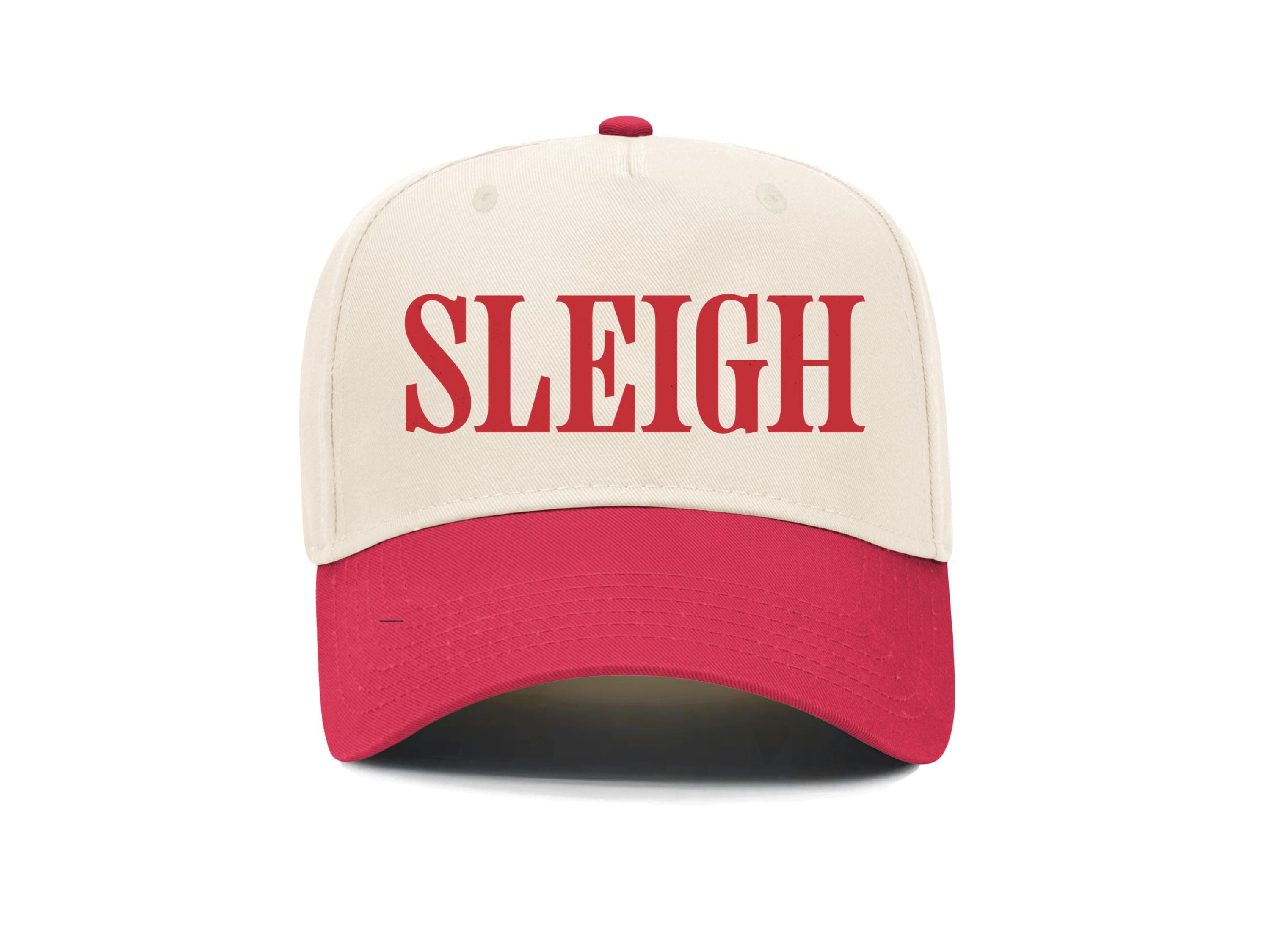 Red \'Sleigh\' Embroidered Trucker Hat New??Red Suede Embroidery Elite Hat – HoopGameReal Apparel main image 4