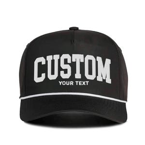 Custom Rope Hat Golf Hat Embroidered Custom  Golf Hat Snapback for Sport Fan Hat Personalized Golf Hat Gift for Him Unisex Rope Hat Custom