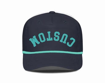 Seilmütze: Snapback-Cap als Geschenk für Golfliebhaber, individuell bestickte Seilmütze
