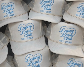 Wedding Hats Custom Trucker Embroidered Hats Bulk Order for Company, Personalized Custom Logo Trucker, Bachelorette Party  Trucker Hats Foam