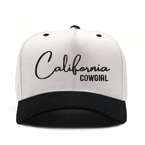 Cowgirl Hat Western Two Tone Hat Embroidered California Cowgirl Trucker Hat for Concert Cowboy Two Tone Snapback Western Hat California Hat
