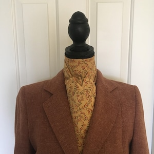 Autumn Leaves Stock Tie- Standard 70-72&quot; Adult Size    Four-Fold or Shaped Style