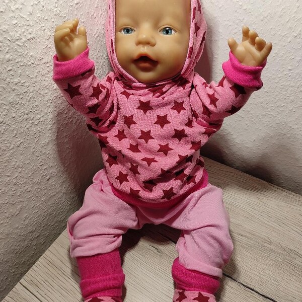 Doll clothes 43 cm hoodie pants shoes