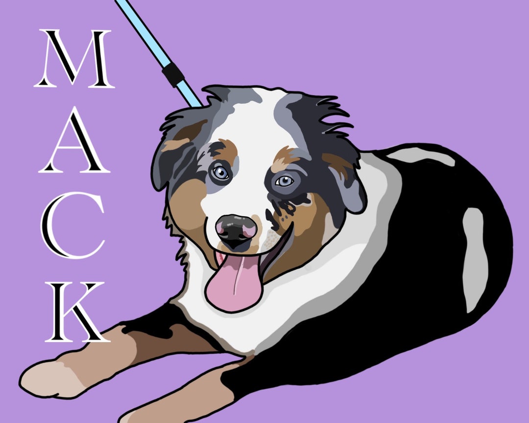 Custom Digital Pet Drawing Etsy