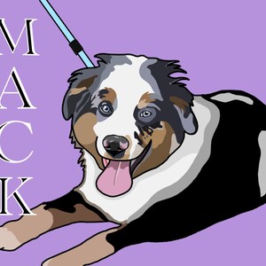 Custom digital pet drawing