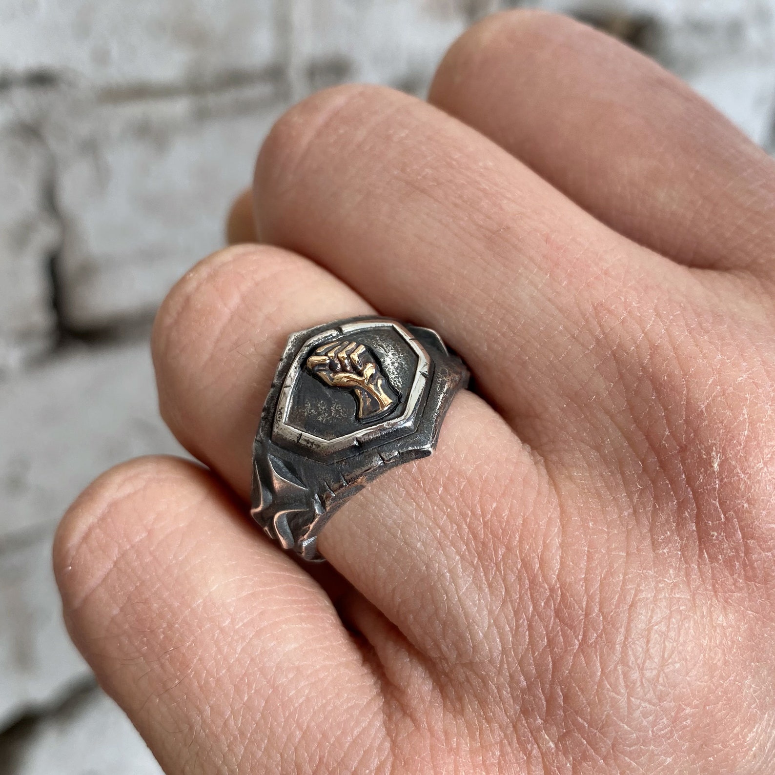 Demon's Souls 2020 Herculean Strength Statement Ring Dark Etsy